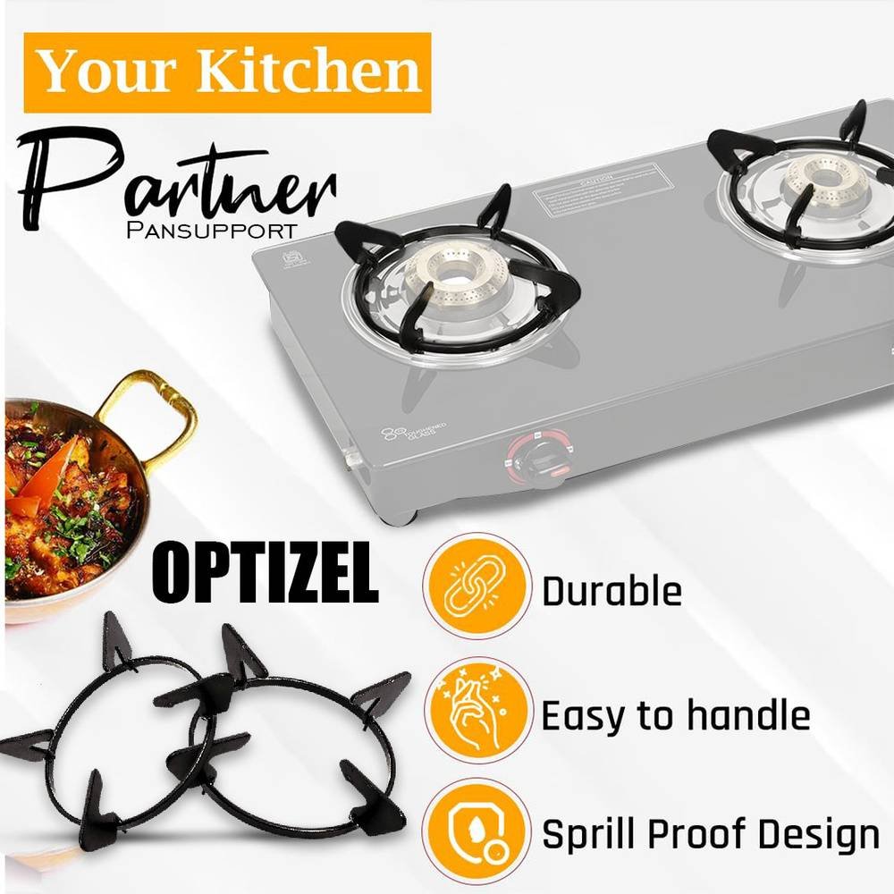 OPTIZEL XENO Pan Support for Gas Stove | Wrought Iron | Powder Coated | Strong & Stable Build | Free Delivery OPTIZEL XENO Pan Support for Gas Stove | Wrought Iron | Powder Coated | Strong & Stable Build | Free Delivery