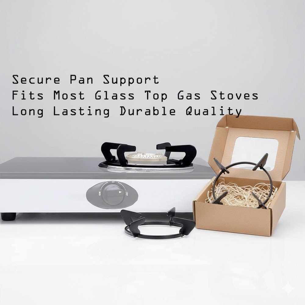 OPTIZEL XENO Pan Support for Gas Stove | Wrought Iron | Set of 2 I Powder Coated | Strong & Stable Build | Free Delivery OPTIZEL XENO Pan Support for Gas Stove | Wrought Iron | Set of 2 I Powder Coated | Strong & Stable Build | Free Delivery